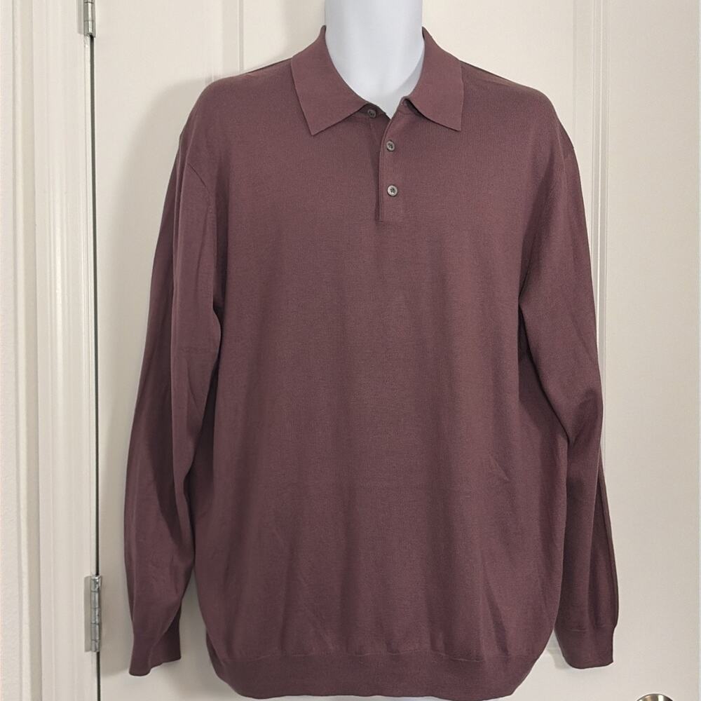 Tricots St Raphael Silk Blend Polo L Grandpa Retro 90s Luxury